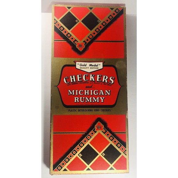 Vintage 1948  Checkers and Michigan Rummy by Transogram - Picture 1 of 4